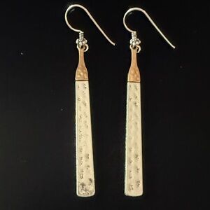 Elegant Silver and copper Dangle Earrings